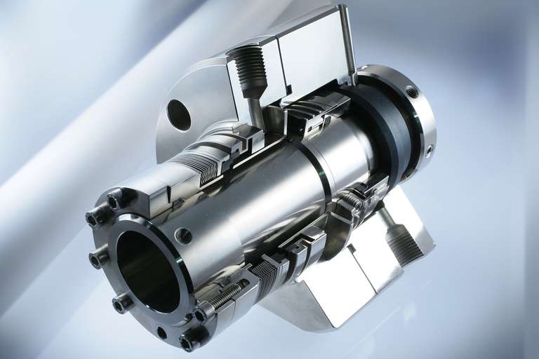 Metal bellows seals used in a screw pump