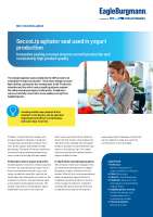 Solution: SeccoLip agitator seal used in yoghurt production